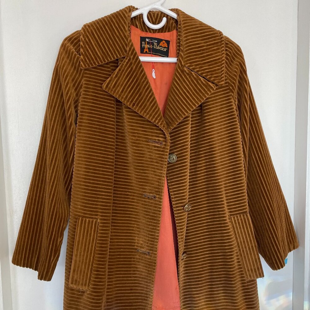 RARE Vintage Paris-Mexico Corduroy Coat | Diseños Parisinos